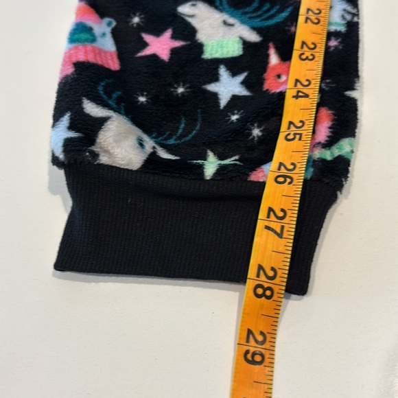 Women’s Joyspun Pajama Pants Black Whimsical Design Fuzzy Drawstring Waist S - Picture 9 of 13